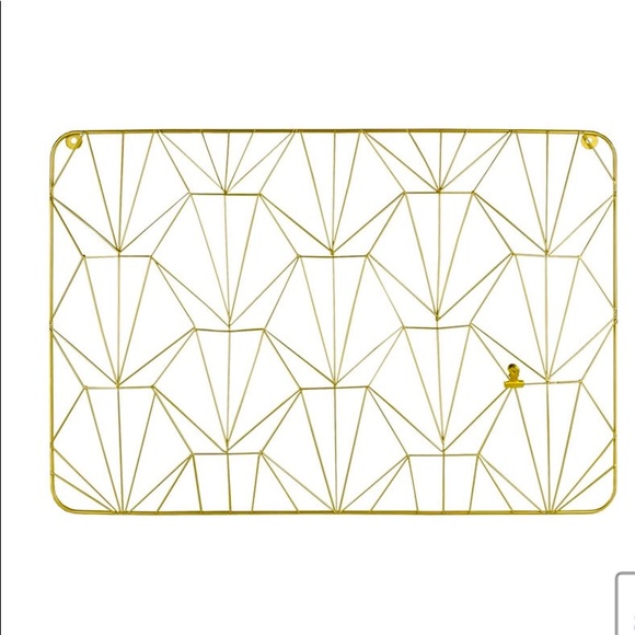 Geo Boho Brass Photo Clip Board – Modern Wall Display - Picture 1 of 3